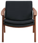 Harlowe Black Top Grain Leather Lounge Chair