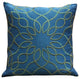 Plutus Calico Island Blue and Green Geometric Luxury Throw Pillow, 12"x20"