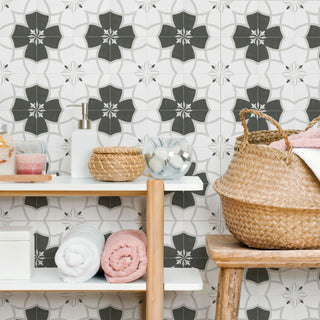 Twenties Mini Ceramic Floor and Wall Tile, Crest