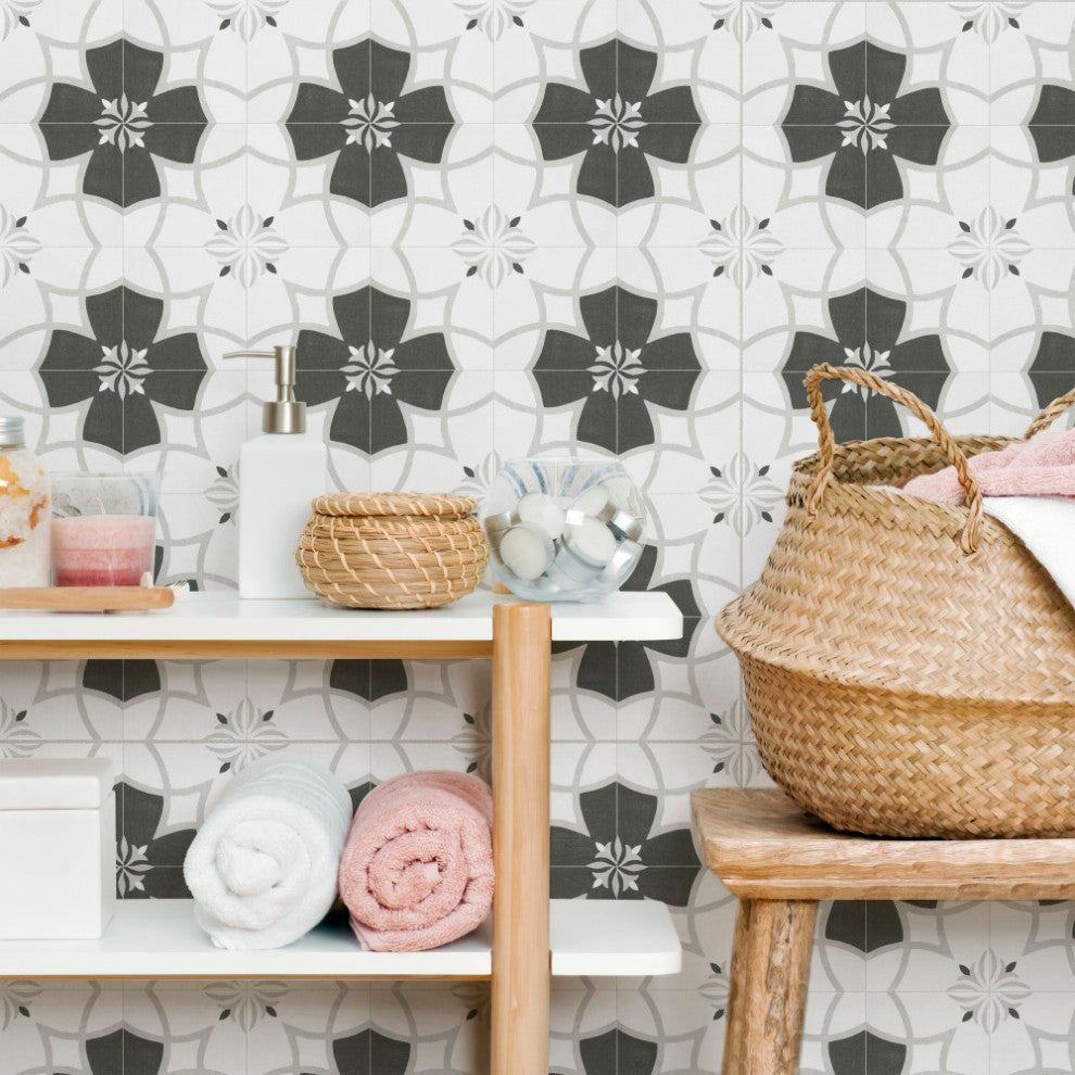 Twenties Mini Ceramic Floor and Wall Tile, Crest