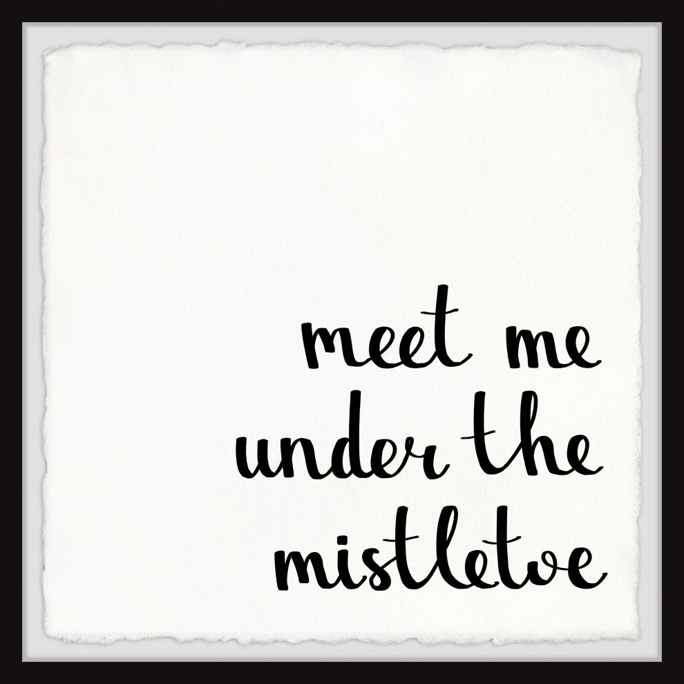 "Under the Mistletoe" Framed Painting Print, 12x12