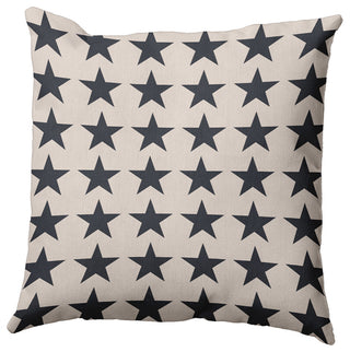 Stars Polyester Indoor/Outdoor Pillow, Blue, 18"x18"