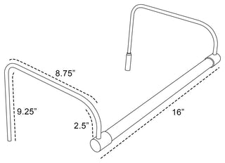 16" Slim Line Frame Light, Mahogany Bronze With Plug-in and Remote