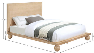 Kent Solid Ash Wood Bed, Natural, King