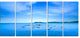 "Baratti Bay Small Rocks in Blue Sea" Seashore Wall Art, 5 Panels, 60"x28"