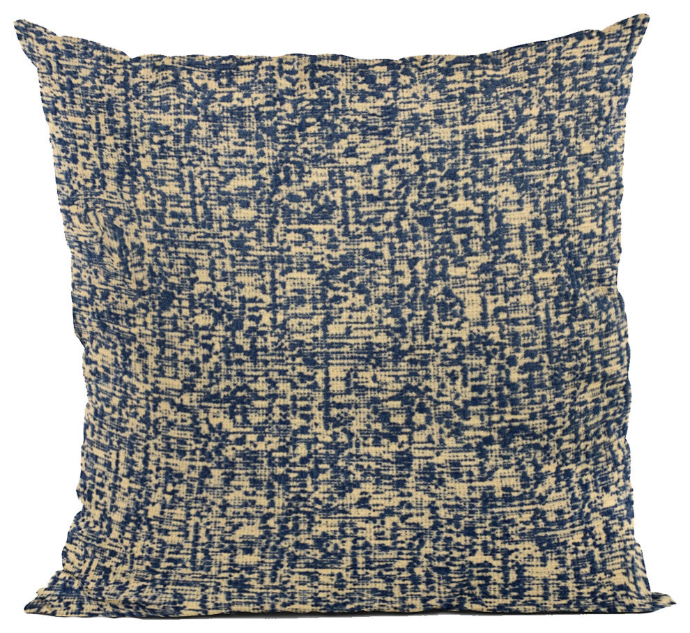 Plutus Blue Dotted Luxury Throw Pillow, 20"x30"
