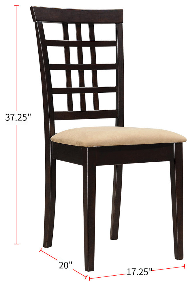 Set of 2 Dining Chairs, Cappuccino