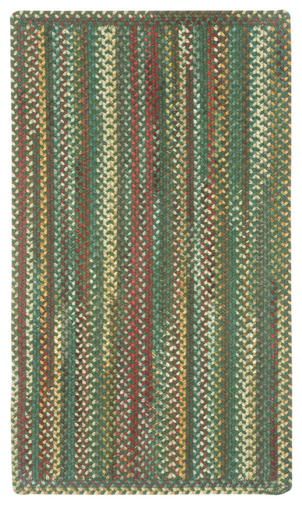 Capel Sherwood Forest Dark Green 0980_275 Braided Rugs - 9' 2" X 13' 2" Concentr