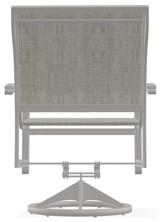 Bazza Sling Outdoor Swivel Rocker, Smoke/Warm Gray