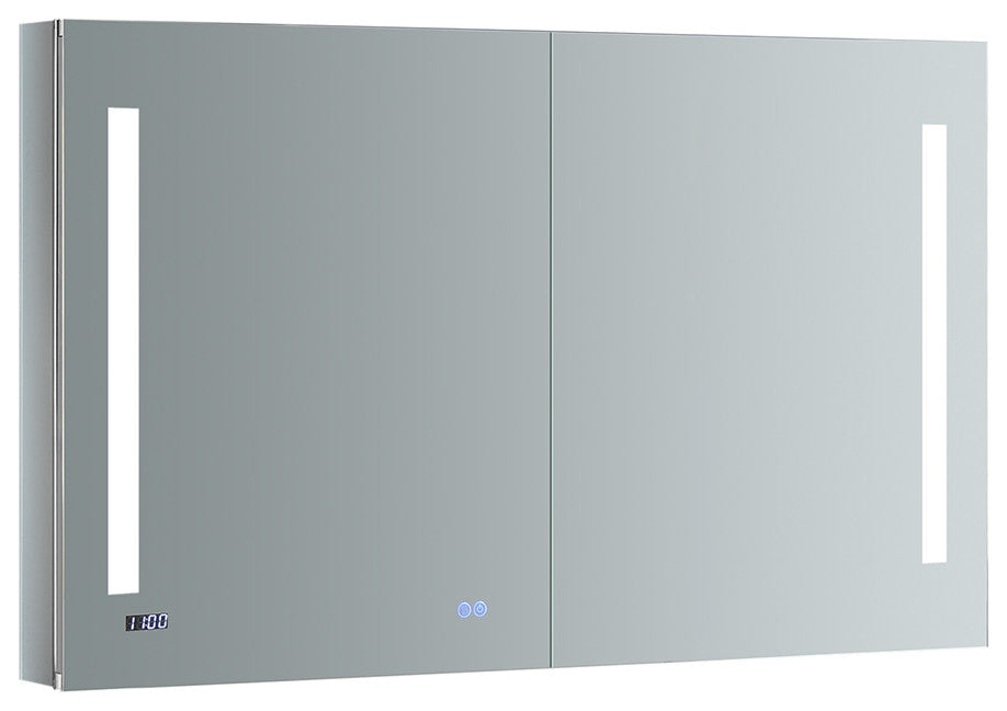 Tiempo Bathroom Medicine Cabinet With LED Lighting and Defogger, 48"x30"