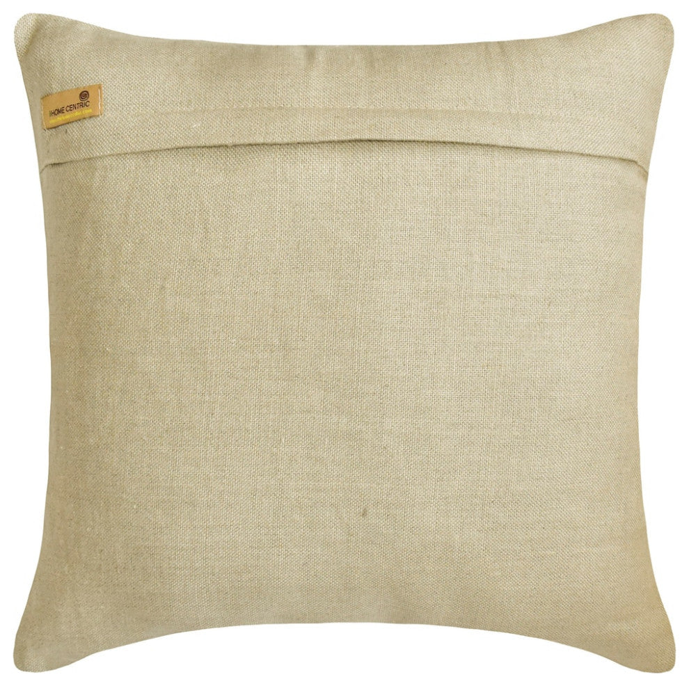 Brown Velvet & Linen Patchwork, 14"x14" Throw Pillow Cover - Velvet Knottingham