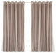 2 Piece Mix and Match Wide Tulle Sheer Lace Blackout Curtain Set, Chocolate