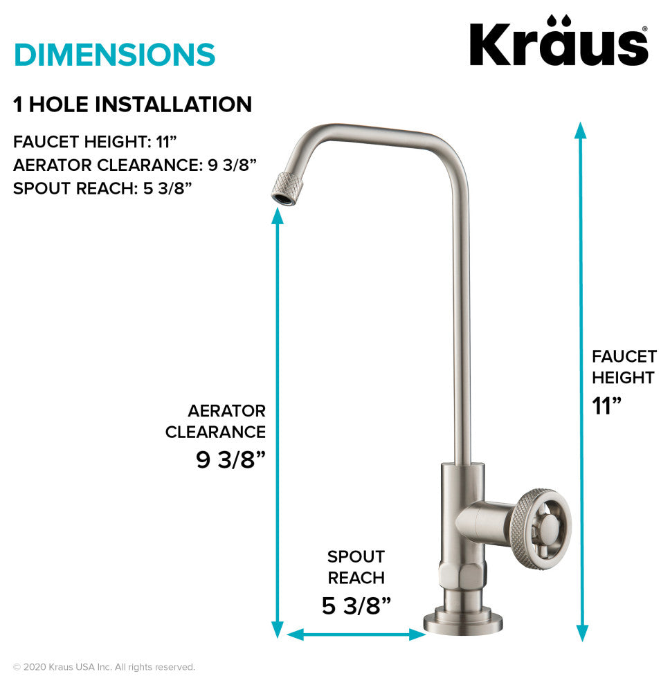 Urbix Drinking Water Dispenser Beverage Kitchen Faucet, SF Stainless Steel