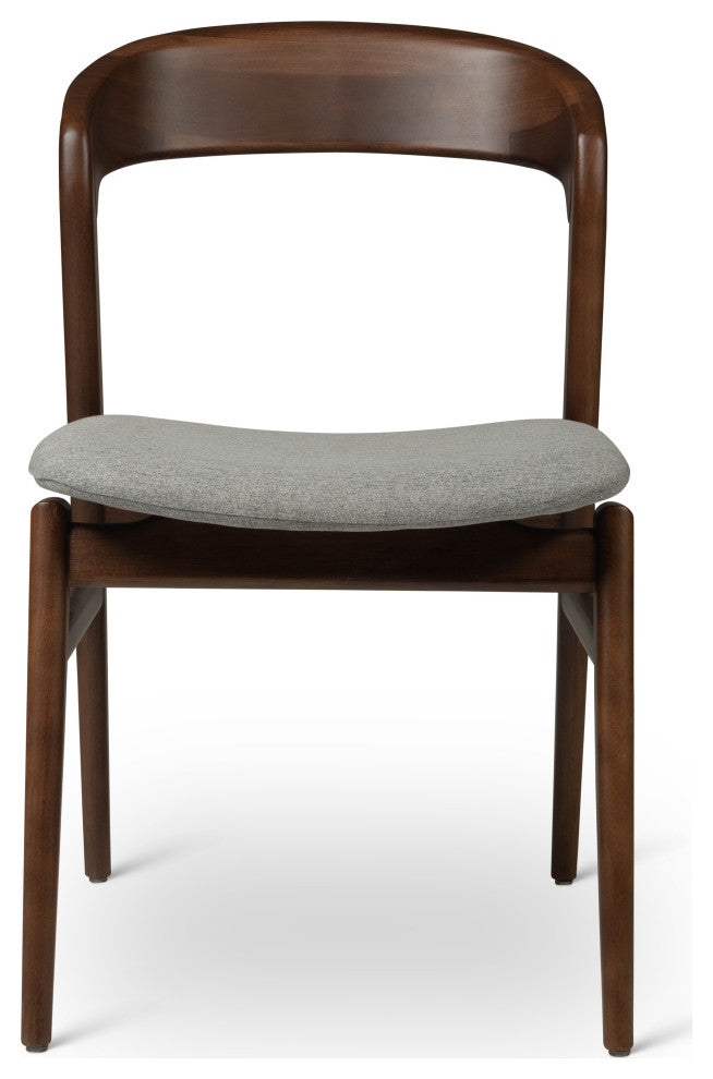 Modern Brazilian, Velma, Side Chair, Nogal/Essence Gray