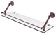 Prestige Skyline 30" Floating Glass Shelf with Gallery Rail, Brushed Bronze