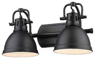 Duncan 2-Light Bath Vanity With Matte Black Shade