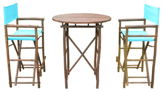 Director High Round 3-Piece Table Set, Aqua