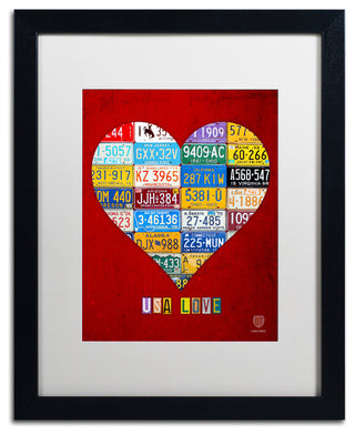 "Heart" Matted Framed Canvas Art by Design Turnpike