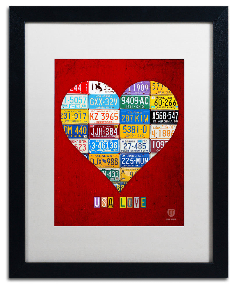 "Heart" Matted Framed Canvas Art by Design Turnpike