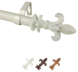 Magnus 1" Diameter Curtain Rod, Pearl White, 28-48"