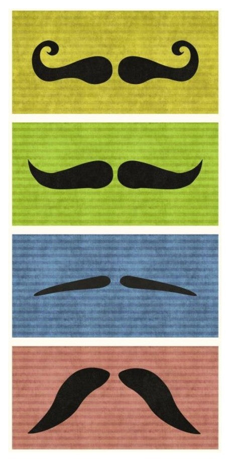 "Mustache: Stacked" Digital Paper Print by BG.Studio, 14"x26"