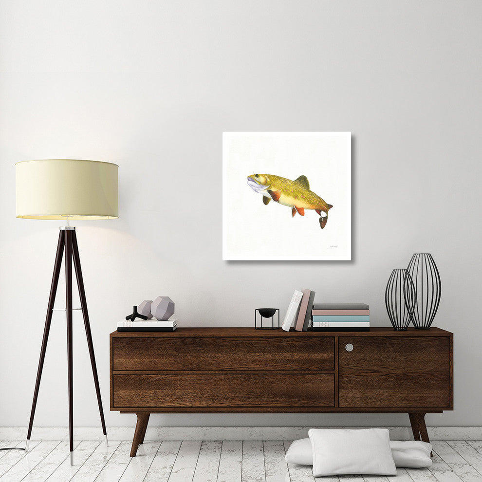 "Gone Fishin Brookie" Digital Paper Print by Elyse DeNeige, 32"x32"
