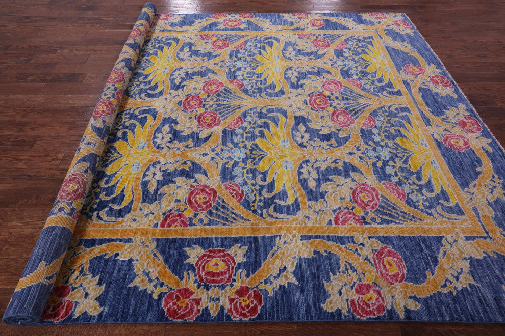 William Morris Hand Knotted Wool Rug 8' 7" X 10' 0" - Q13269