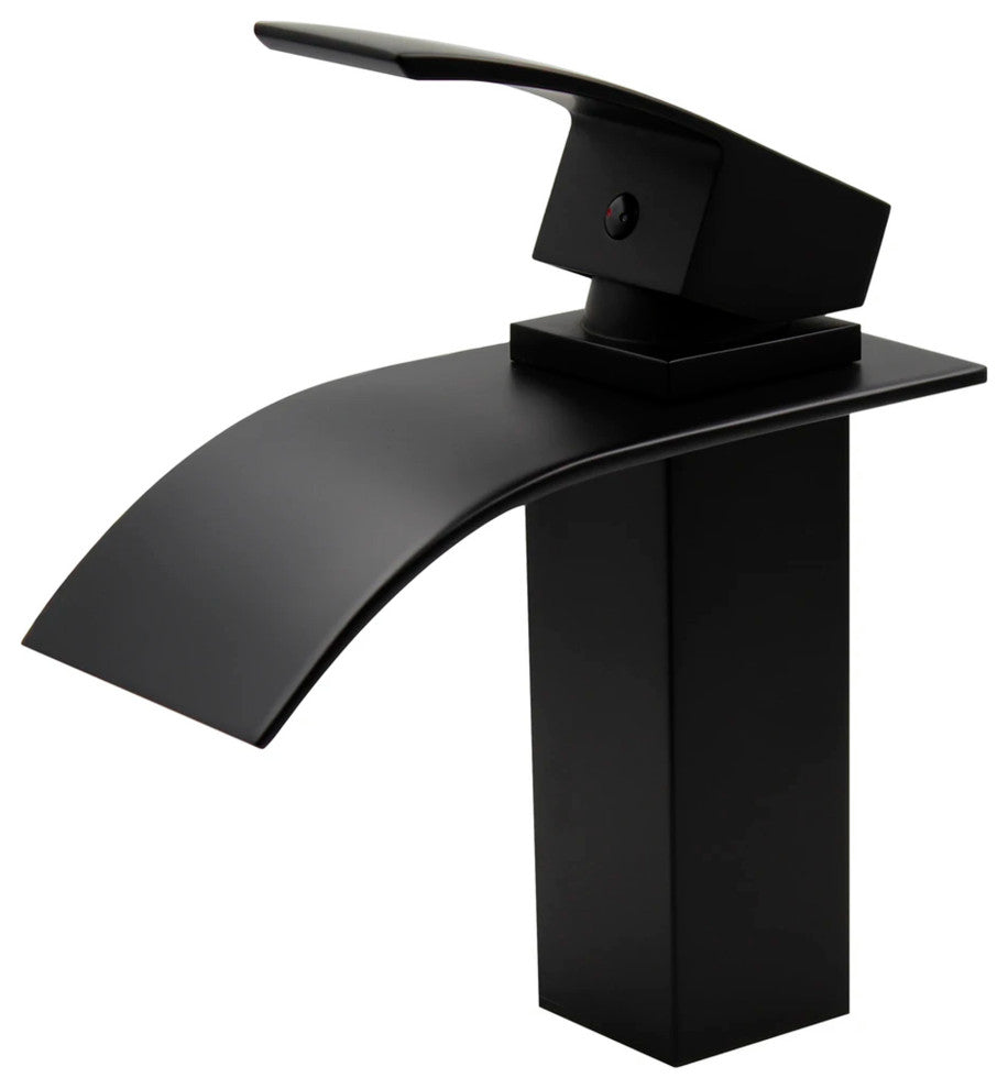 Novatto Remi Single Lever WaterSaver Bathroom Faucet, GF-136SWS, Matte Black
