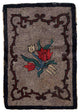 Handmade Antique American Hooked Rug 2'x3.3', 63cmx101cm, 1880s