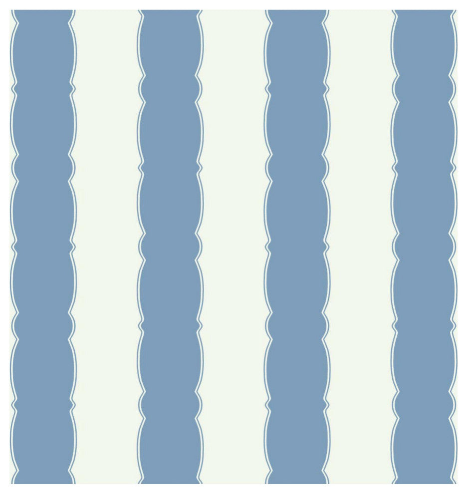 Scalloped Stripe Wallpaper
