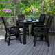 Weatherly 5-Piece Square Counter-Height Dining Set, Black
