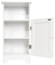 Contemporary Country Single Door Cabinet, White