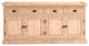 80" Rustic Sideboard Buffet, European Ivory