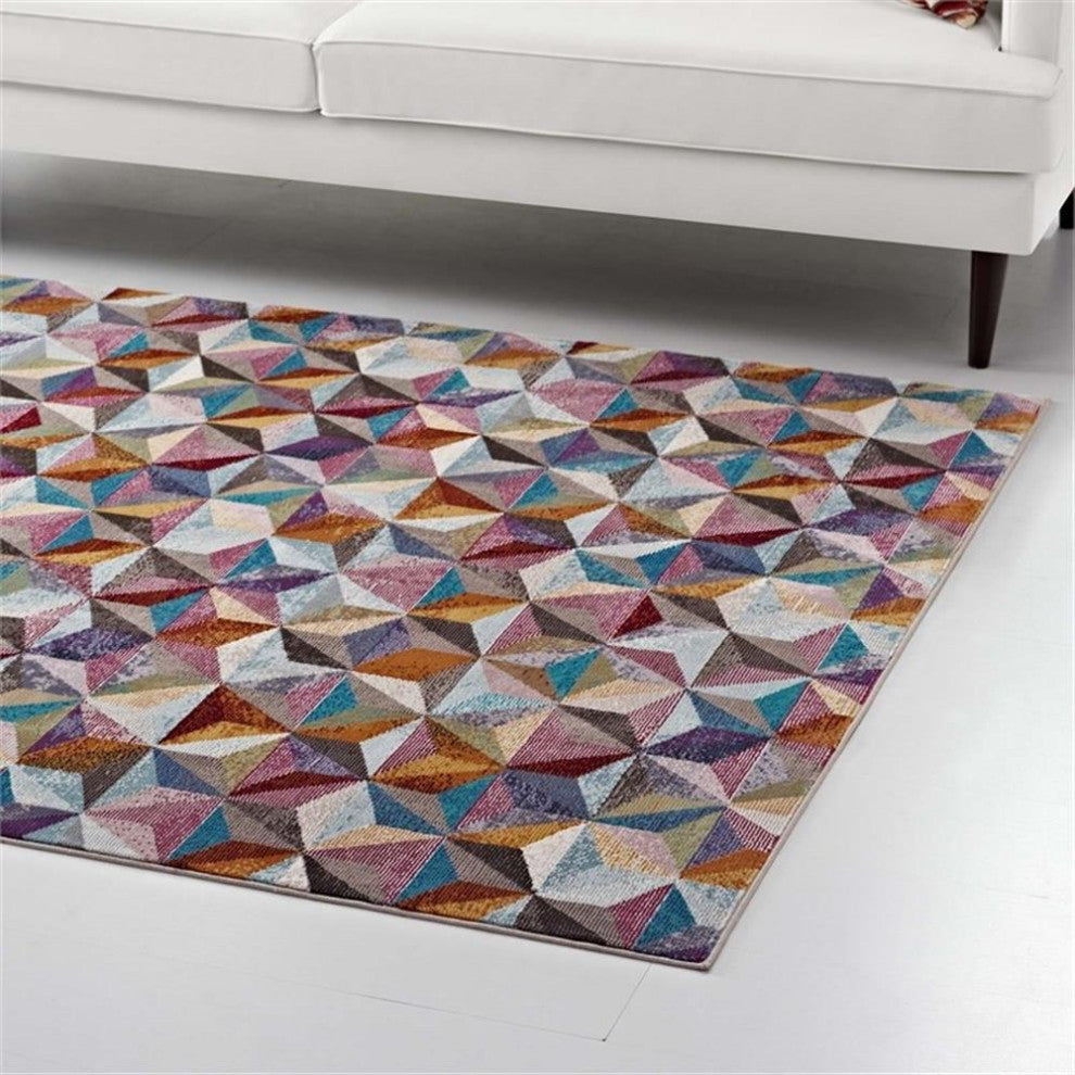 Arisa Geometric Hexagon Mosaic 4x6 Area Rug in Multicolored