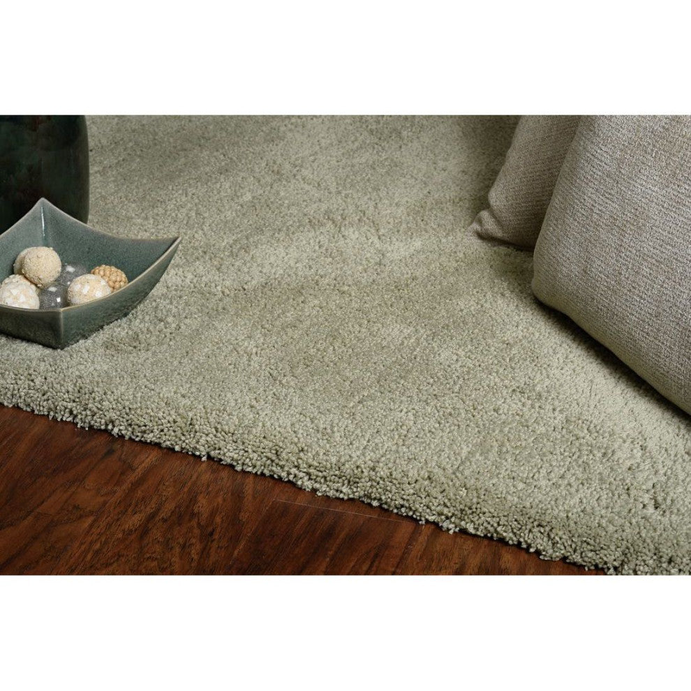 KAS Bliss 1568 Sage Shag Area Rug, 3'3" x 5'3"