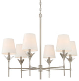 Crystorama Lighting Group 568 Broche 6 Light 32"W Chandelier - Antique Silver