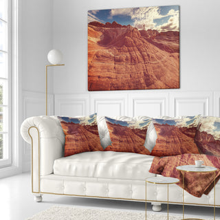 Vermilion Cliffs At Sunrise Landscape Printed Throw Pillow, 18"x18"