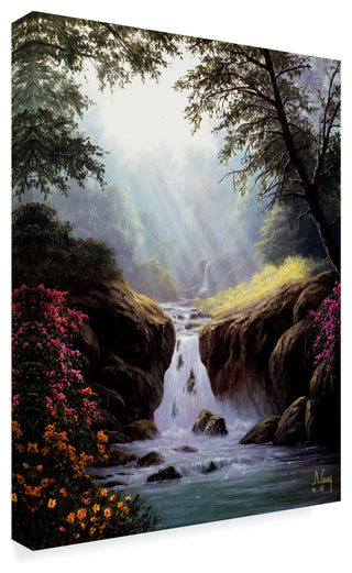"Light On A Waterfall" by Anthony Casay, Canvas Art, 32"x24"