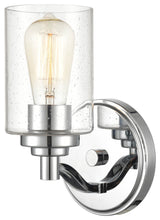 1-Light 4.375" Bath Sconce Clear Seedy, Chrome