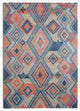 Blue Tangier Bohemian Geometric Area Rug, 5'x7'