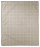 Gray and White Check 50x60 Coral Fleece Blanket