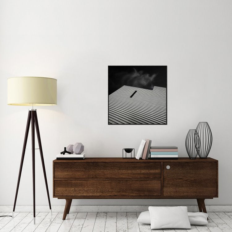 "The Small Window" Framed Canvas Giclee by Gilbert Claes, 31x31"