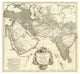 "Asia I, 1751" Digital Paper Print by Jean Baptiste Bourguignon Anville, 18"x17"