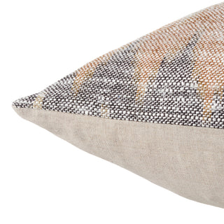 Jaipur Living Isoke Solid White And Orange Pillow Cover, 24"
