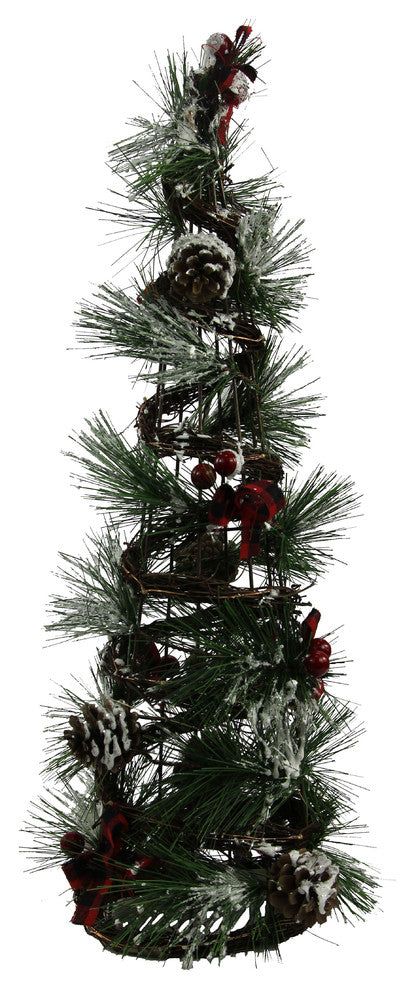21" Christmas Wire Cone Tree With  LED Lights