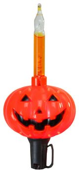 10-Count Jack O'Lantern Halloween Bubble Light Set 9 ft Black Wire