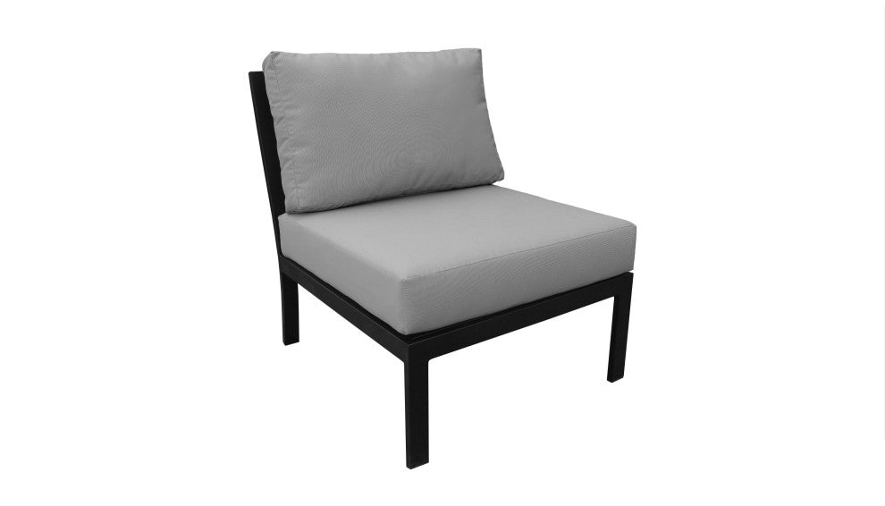 kathy ireland Madison Ave. 5 Piece Aluminum Patio Furniture Set 05a, Slate