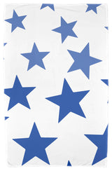 Just Stars, Geometric Print Beach Towel, Blue