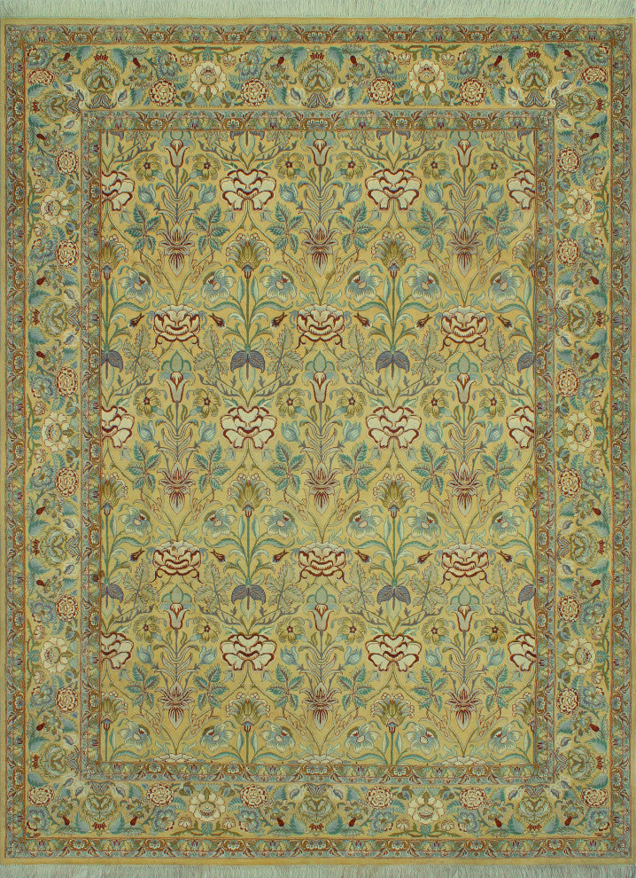 Pak-Persian Summer Light Gold/Gray Rug, 8'11x12'2