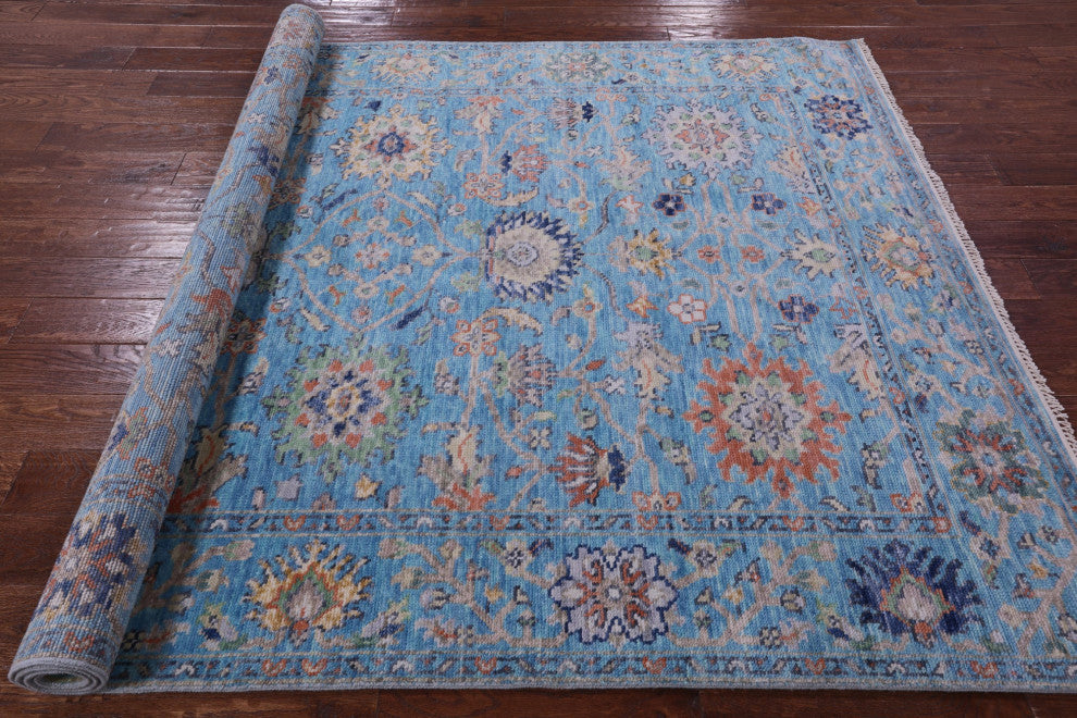 Turkish Oushak Handmade Wool Rug 6' 1" X 8' 7" - Q14944